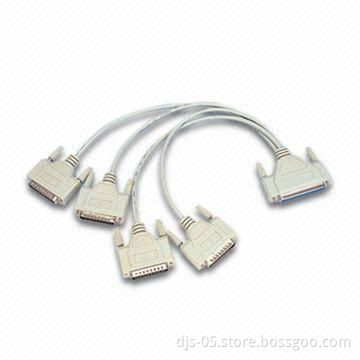 Multimedia Cable, DB37F to 4* DB25M, Available in Different Cable Lengthes